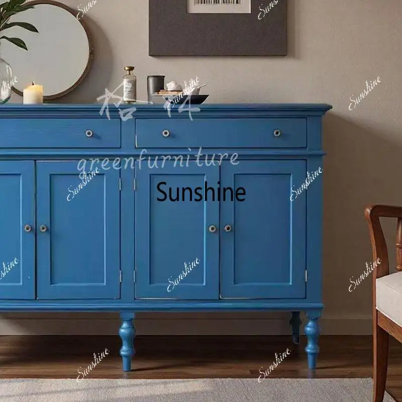 American retro entrance cabinet, decorated against the wall partition, storage