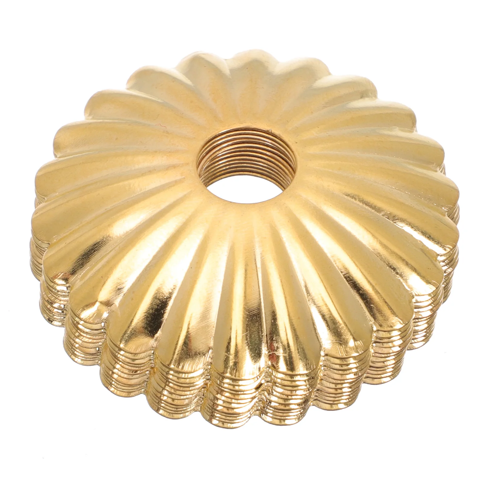 

12 pcs Flower Shaped Lamp Cover Metal Ceiling Light Gasket Sunflower Design Iron Chandelier Cover Plate Durable For Living Room