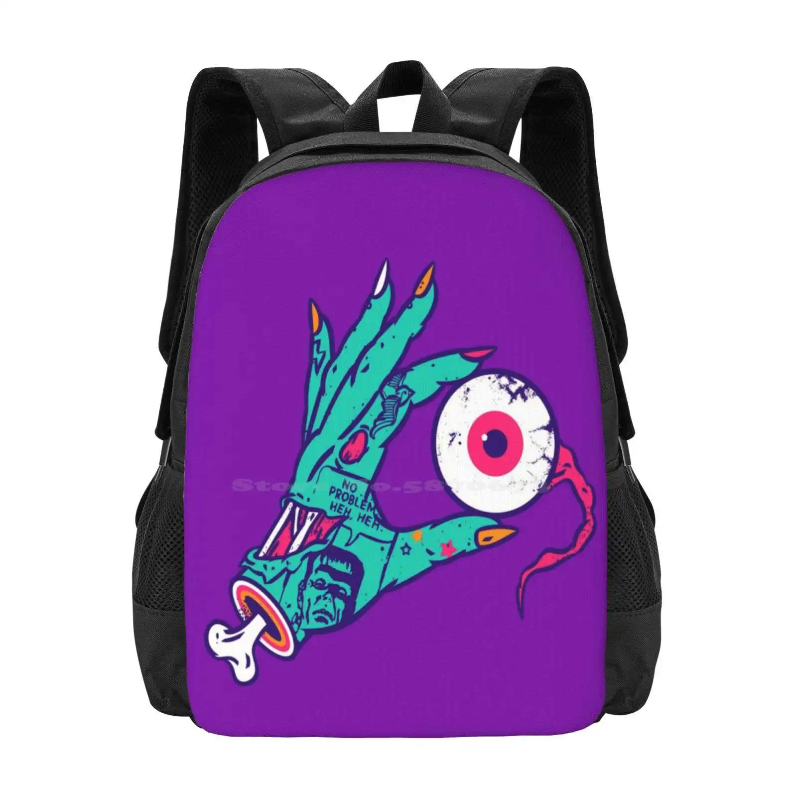 Spooky Halloween Backpacks For School Teenagers Girls Travel Bags Eye Spooky Halloween Prank Pumpkin Day Of The Dead Día De