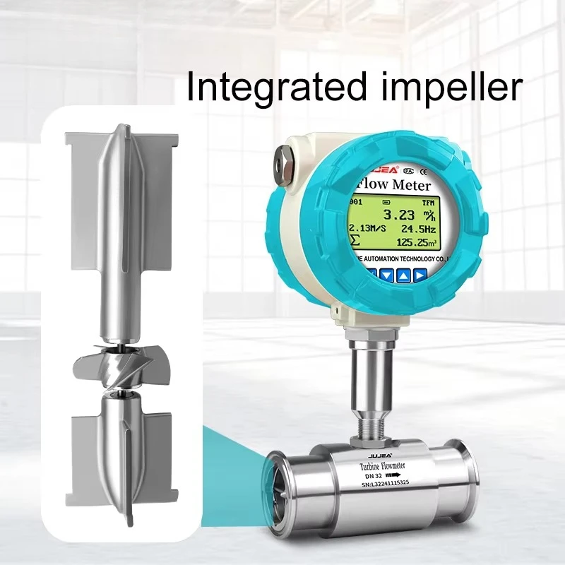 

Hot Sale DN100 Digital Liquid Turbine Flow Meter Flange Thread Milk Fuel Liquid 6 Inch Water Flow Meter DN80