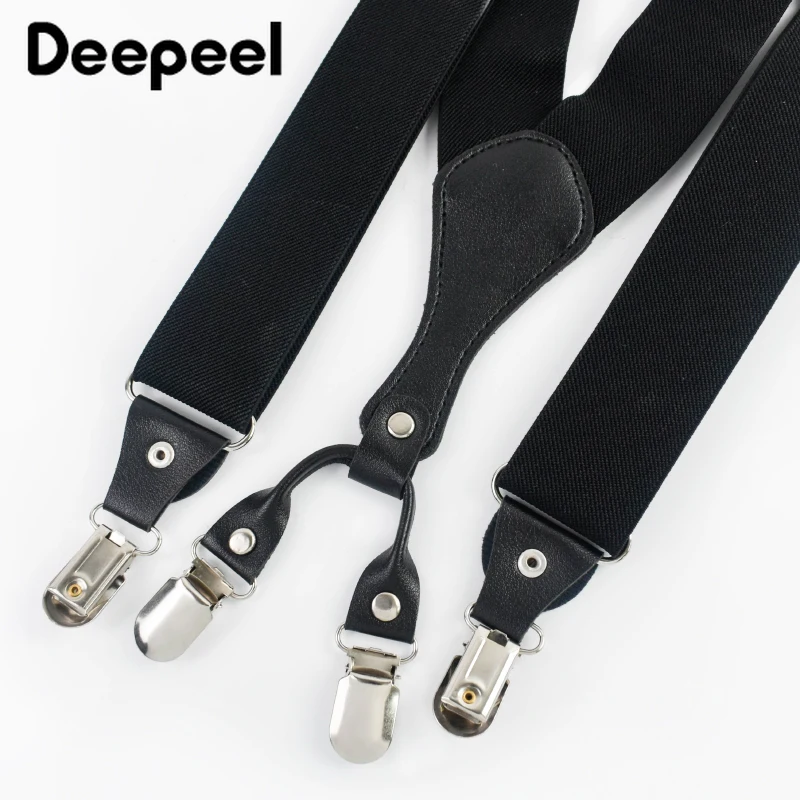 1 قطعة Deepeel الرجال الحمالات الأشرطة المرنة 4 مقاطع قابل للتعديل الكبار الأقواس زي الرجال الحمالات تسخير رجل السراويل اكسسوارات #4