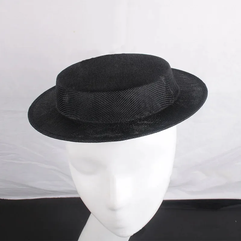 DIY Handmade Bride Style Headpiece Wedding Burlap Hat Base Linen Woman Fascinator Tea Party Top Hats