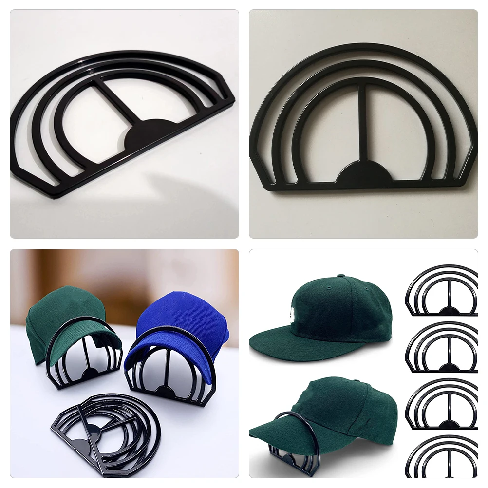 

4pcs Bender Black Portable Curving Tool for Hat Brim Bender For Hat Caps Visor Fishing Hunting Cowboy Hats Shaper