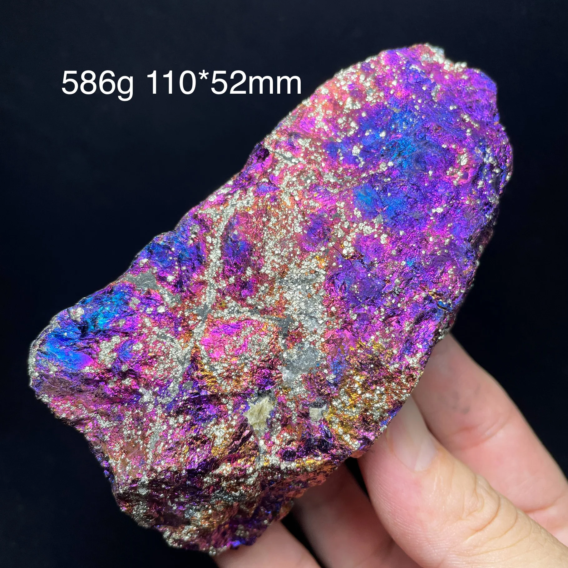 Natural Colorful Copper Ore Bornite Pyrite Mineral Specimen Healing Stone Crystal Quartz Home Decor