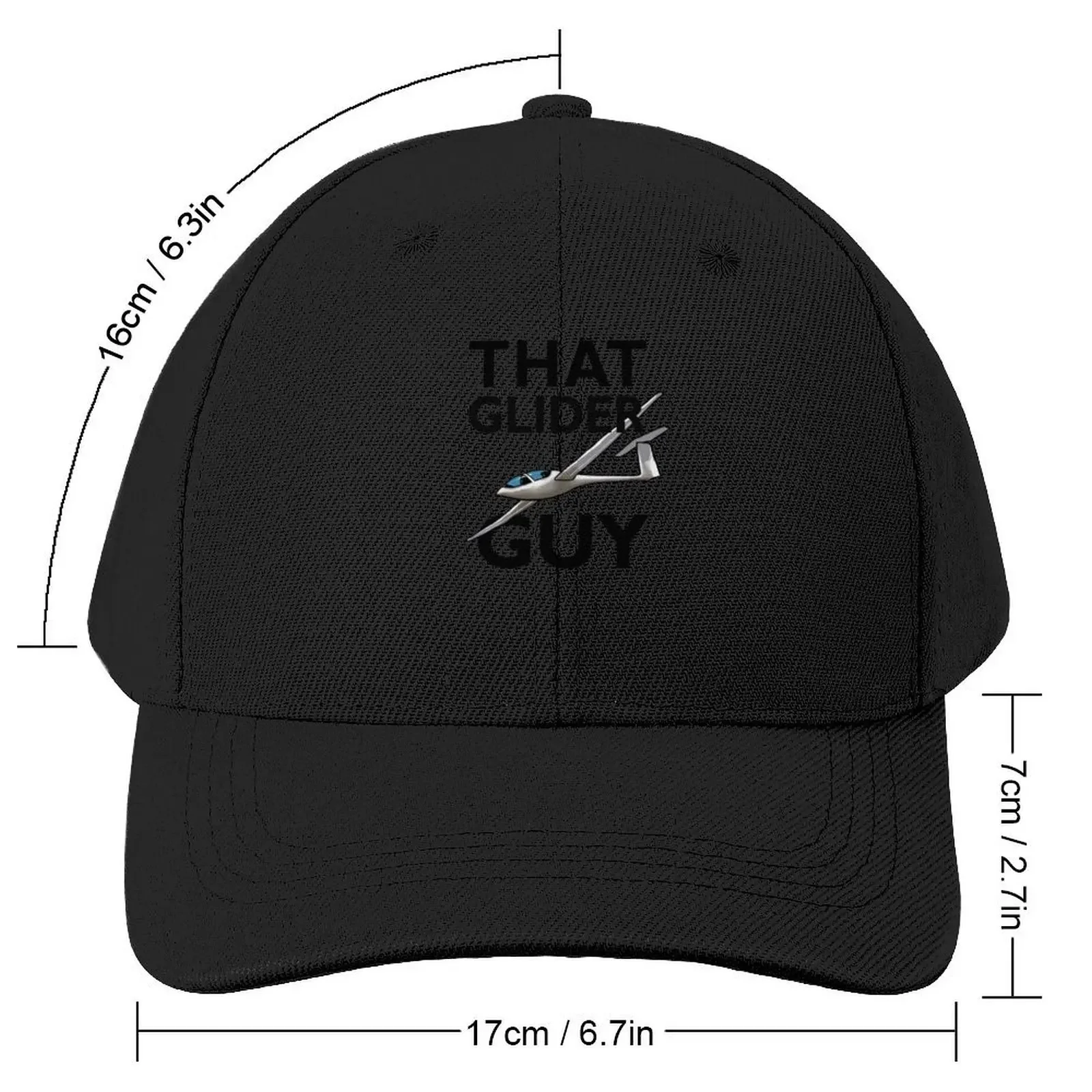 That glider guy: White shirt Fun gliding design. Baseball Cap Hat Man For The Sun Fluffy Hat Golf Luxury Brand For Men Women's