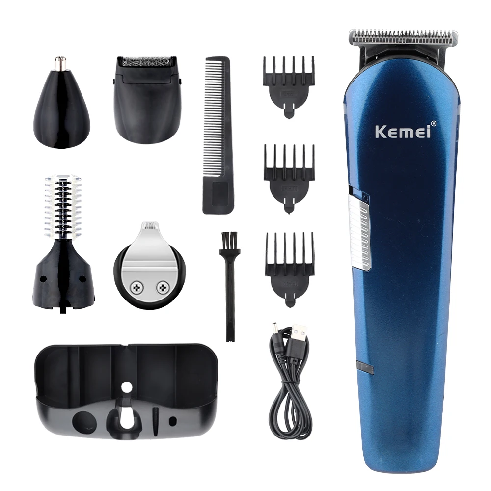 

Kemei Professional Rechargeable Multi-Head Hair Clipper Set Nose Hair Trimmer Shaver Electric Hair Trimmer Set KM-550