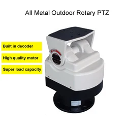 Metal Load RS485 Motorized Pan Tilt Scanner Decoder Preset PTZ Horizontal Vertical Rotate for Outdoor CCTV Camera Support