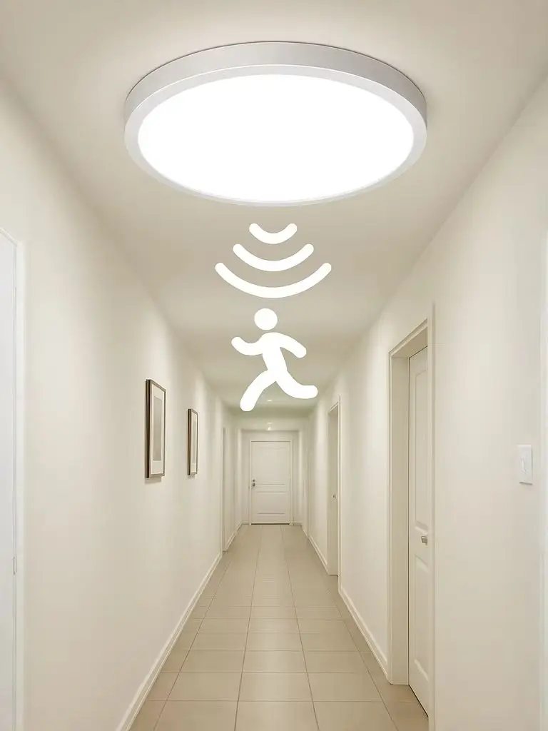 18W LED-Deckenleuchte mit Bewegungssensor, 4000K, Ultraflache Radar-Sensor-Deckenlampe für Flur, Treppe, Küche, Balkon