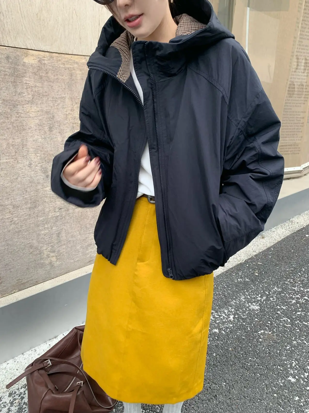 

Свободная женская корейская утепленная хлопковая куртка с капюшоном на молнии, осенне-зимняя верхняя одежда с длинными рукавами, цветное пальто