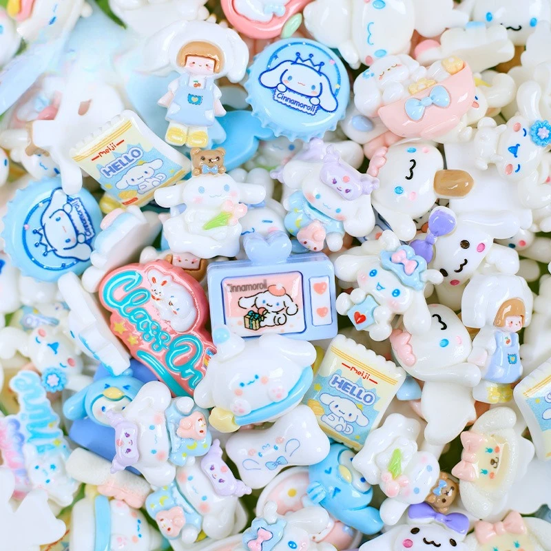 50 قطعة 100 قطعة Sanrios مرحبا كيتي اكسسوارات كورومي سينامورول ميلودي بورين Pochacco كيربي لتقوم بها بنفسك جراب هاتف الراتنج اكسسوارات #4
