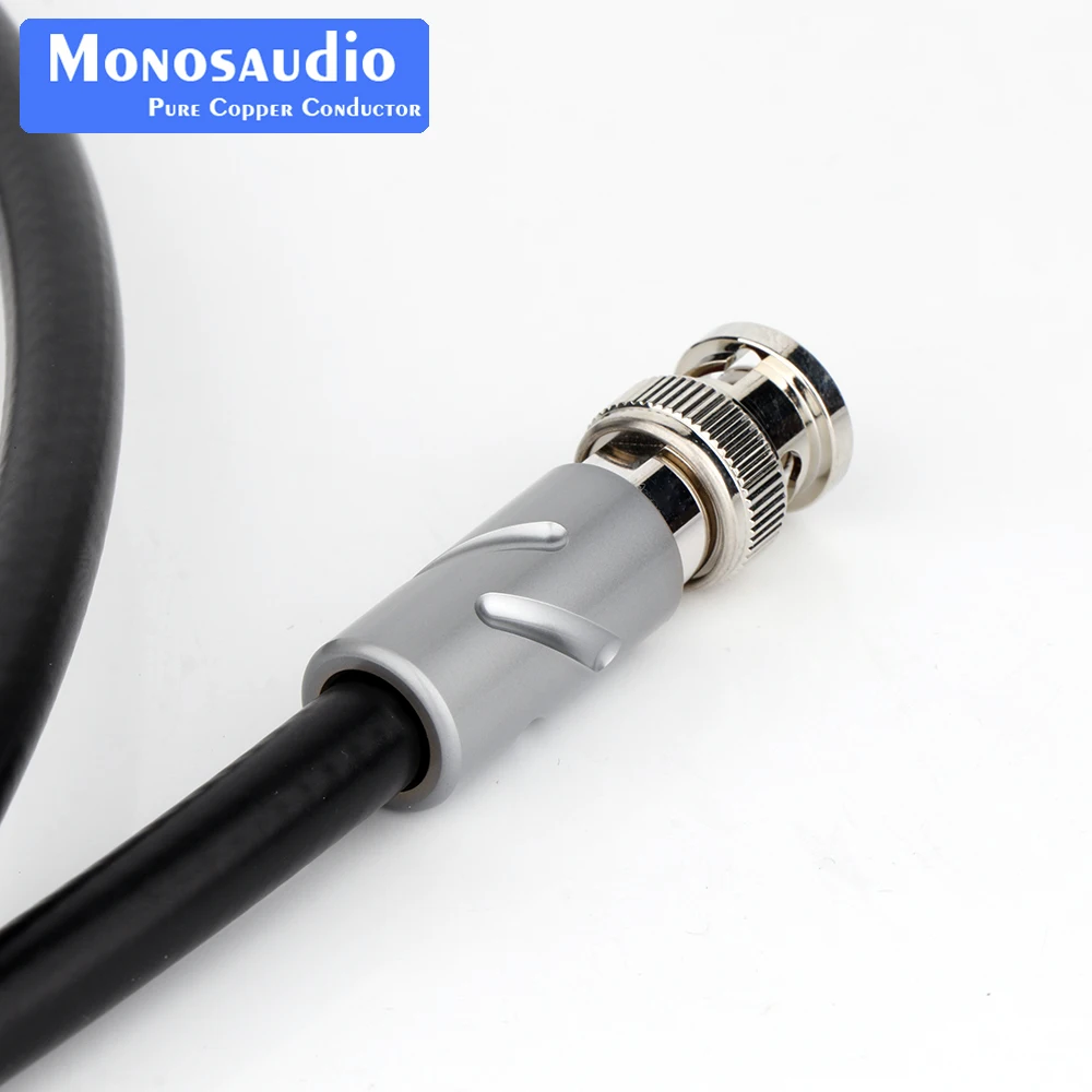 HIFI PS75B8R Pure Silver BNC Digital Coaxial Cable HD Video Cable DI Radio Frequency SMA HiFi Audio Cables