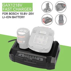 Replacement Charger GAX1218V Dual Port Fast Charger for Bosch 10.8V-20V Li-ion Battery BAT609 BAT609G AL1860CV Power Tools