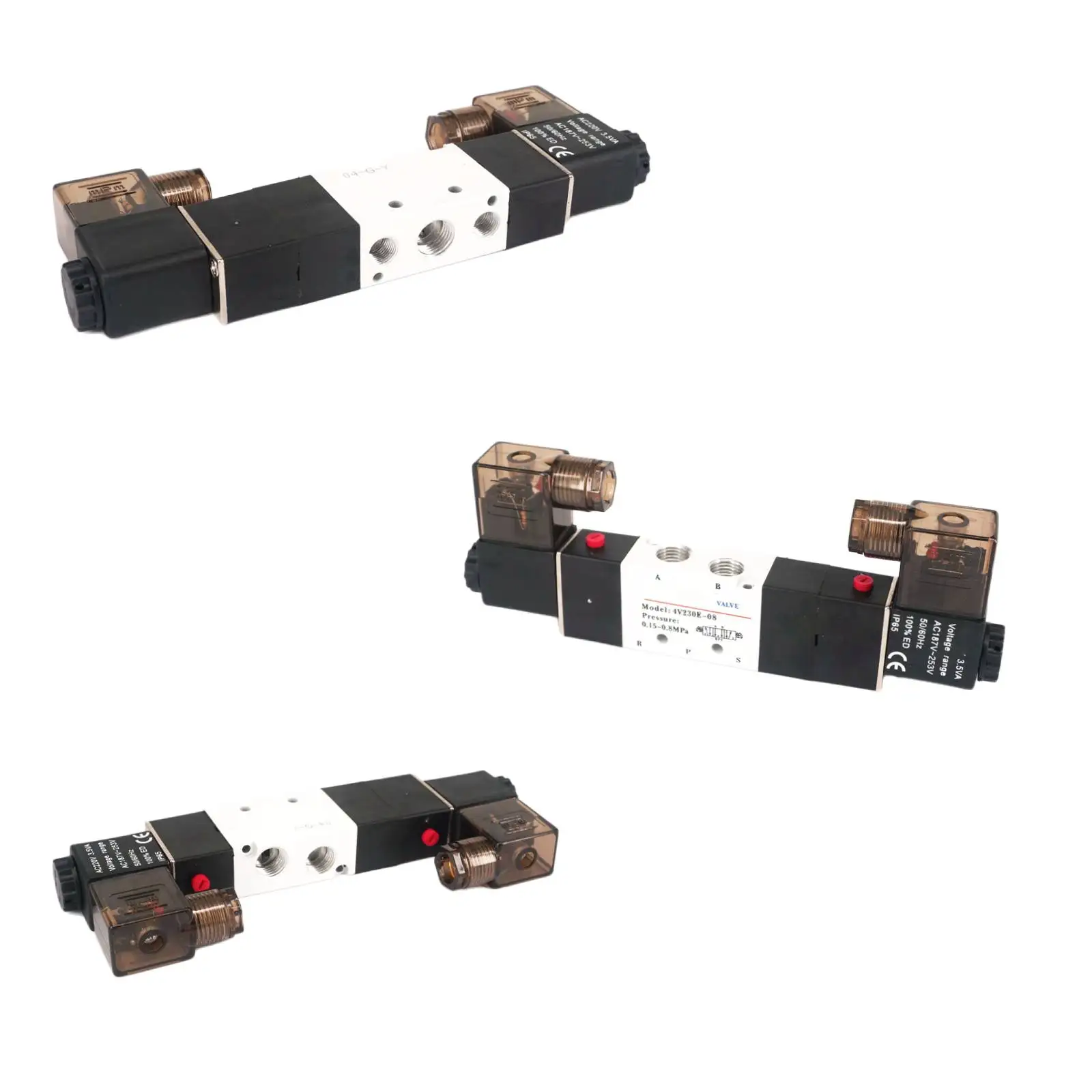 4V230E-08/4V230C-08 Central Exhaust/Closed 3 Position 5 Ways 1/4