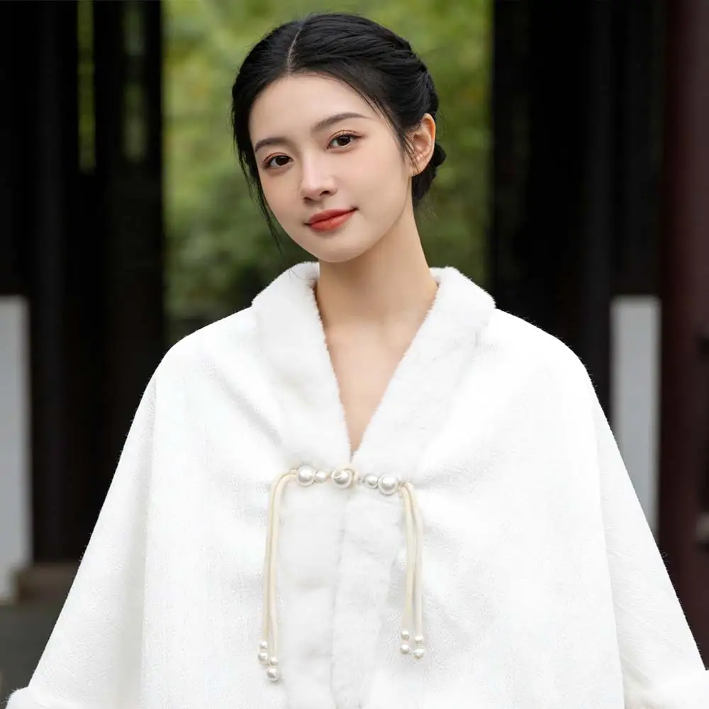

Elegant Thicken Chinese Style Cloak Wrap Elegant Women Knitted Cloak Short Shawl Evening Capes Cheongsam Lolita