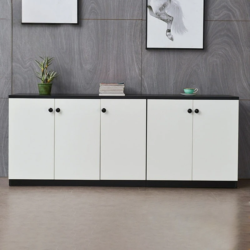 Office desk, small dwarf, modern office furniture, document documents, wooden file cabinet
