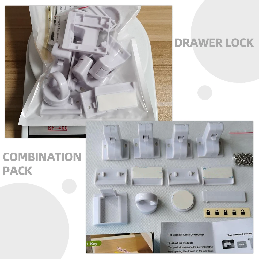 

1 Set Magnetic Cupboard For Children Child Safety Durable Furniture Locks With Key Multi-Pack Easy Install Cabinet Door Locks