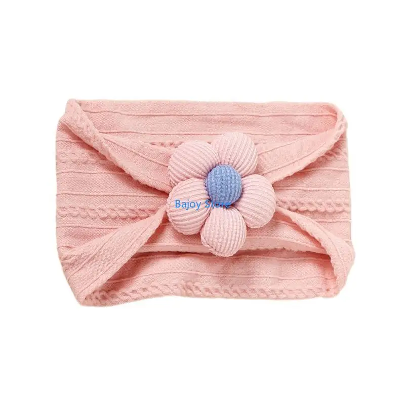 

63HE Solid Color Hairband Flower Headwear Fashion Hair Accessory Toddlers Shower Gift