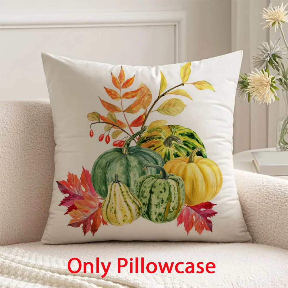 

Autumn Pillow cover decorative 45x45 cushions cover for Pumpkin pattern pillow case Harvest Festival Thanksgiving Day decor