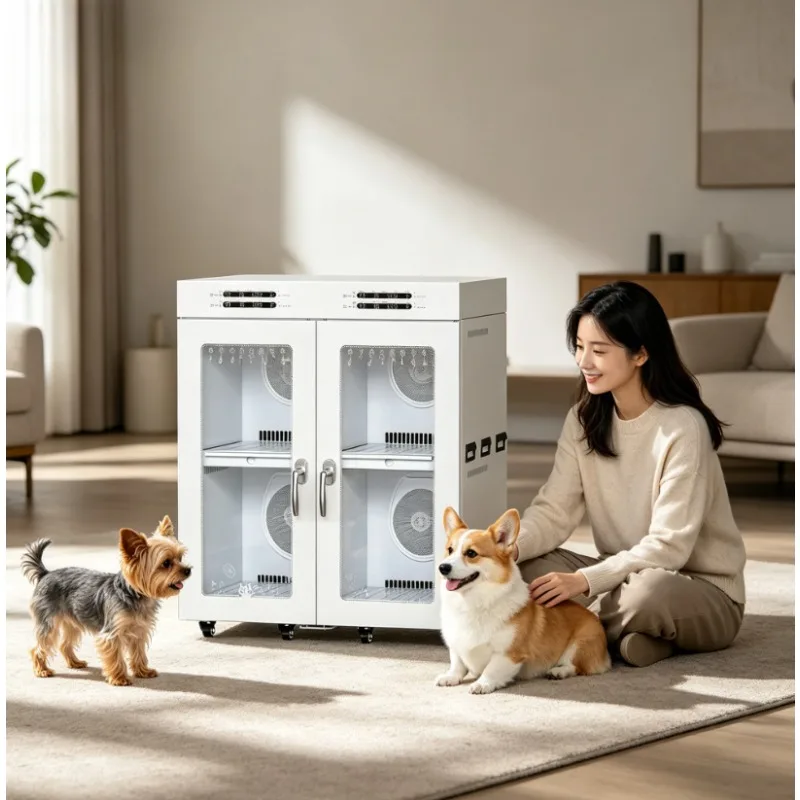 Custom Smart Multi Mode Pet Dryer Box, Advanced Home Grooming Drying Cabinet for Small Medium Dogs Cats Daily Pet Care