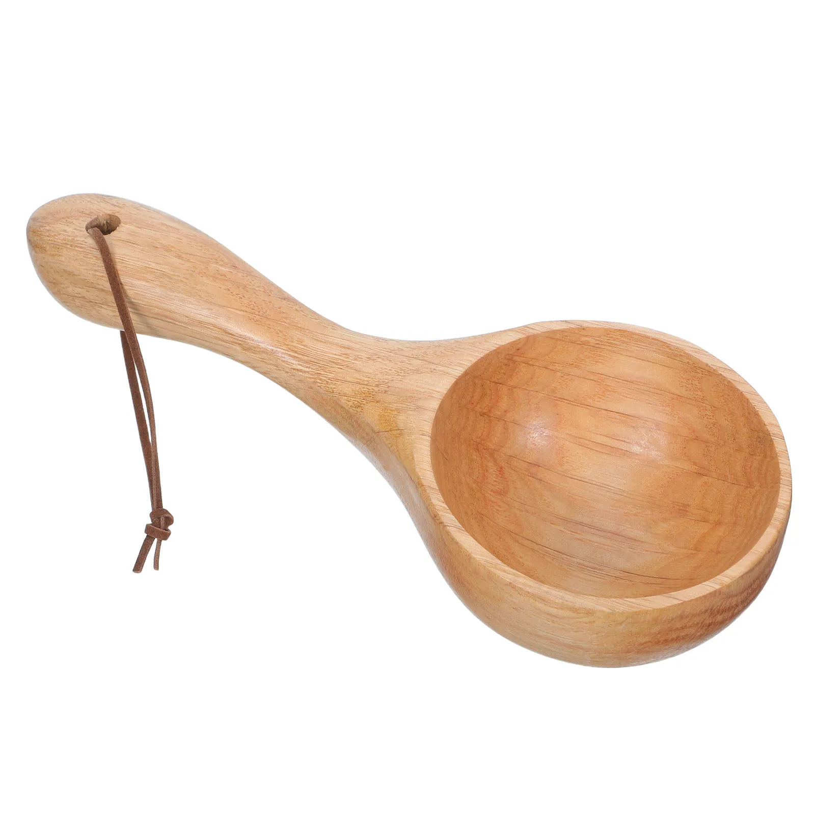 

Ergonomic Wooden Bath Ladle 8 Inch Sauna Water Ladle for Bathtub Shower Spa Salt Scooping Household Water Dipping Bathroom