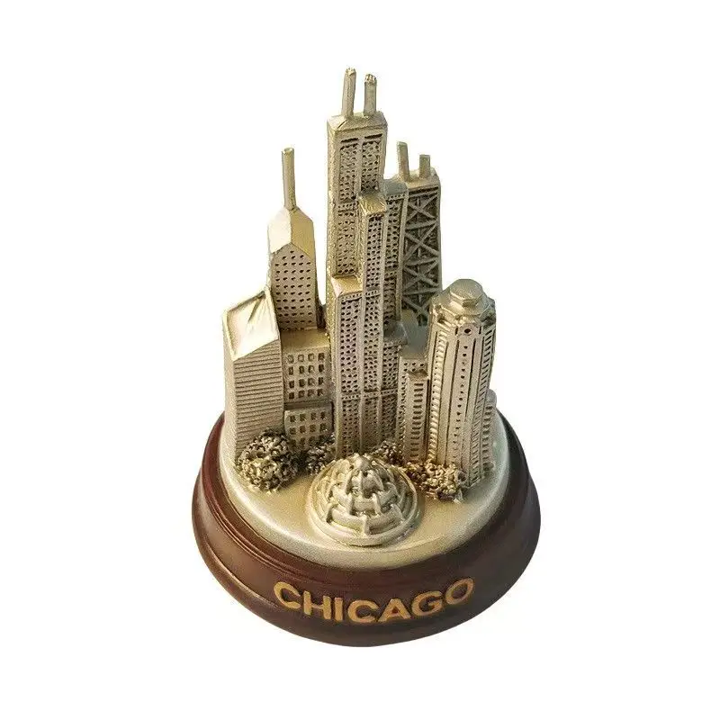 resin figure mental psychological sand table game box court therapy building  city chicago