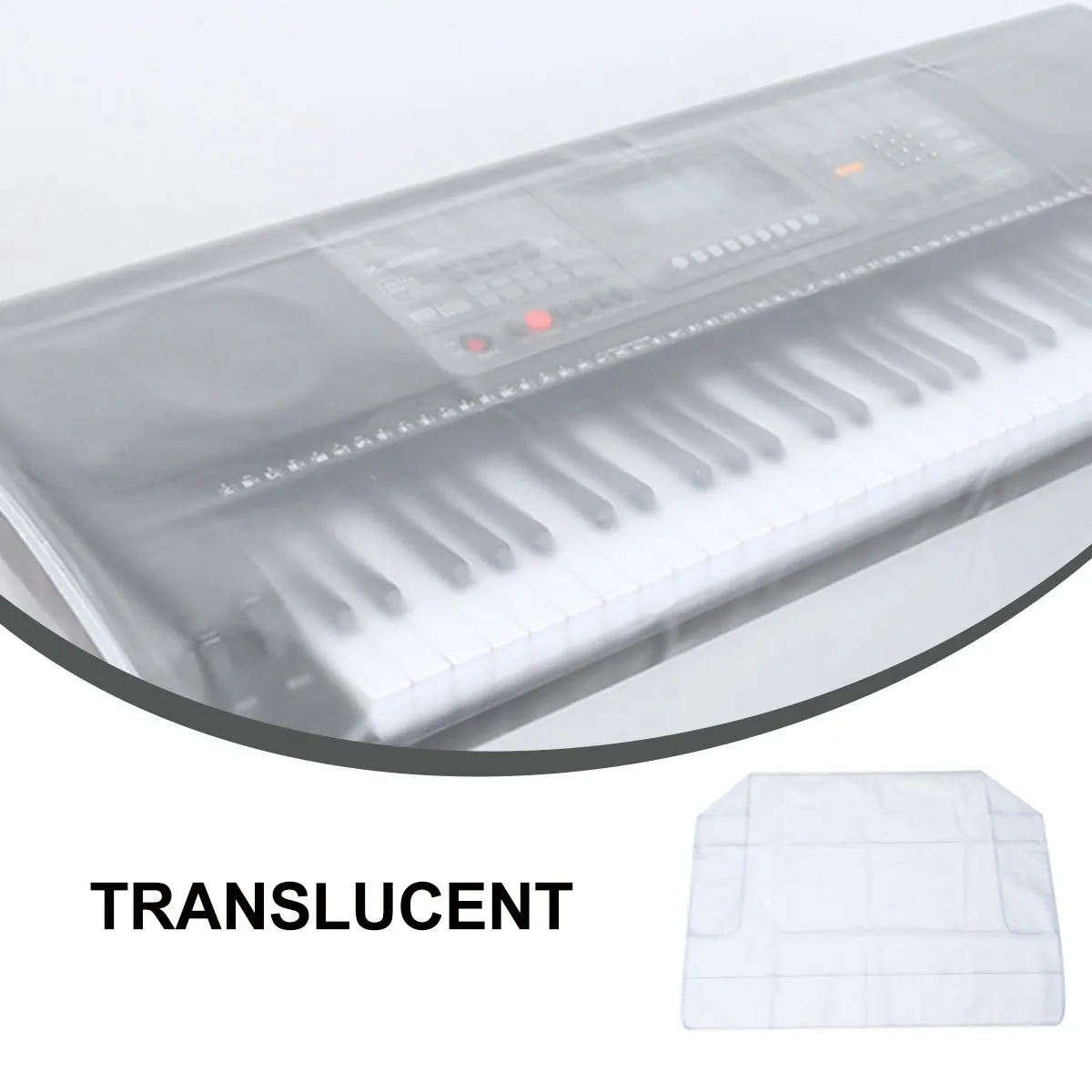 

Anti-Dust Cover For 61-Key Keyboard Clear Frosted Universal Waterproof Electronic Piano Protector Dust-Proof