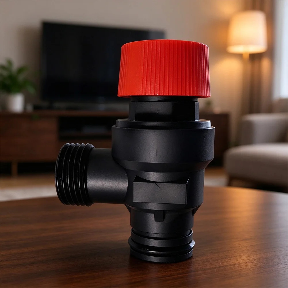 3Bar Pressure Relief Safety Valve For Wall-Hung Boilers 4-Point Buckle Installation Home Heating System Protection Black Red 3pc