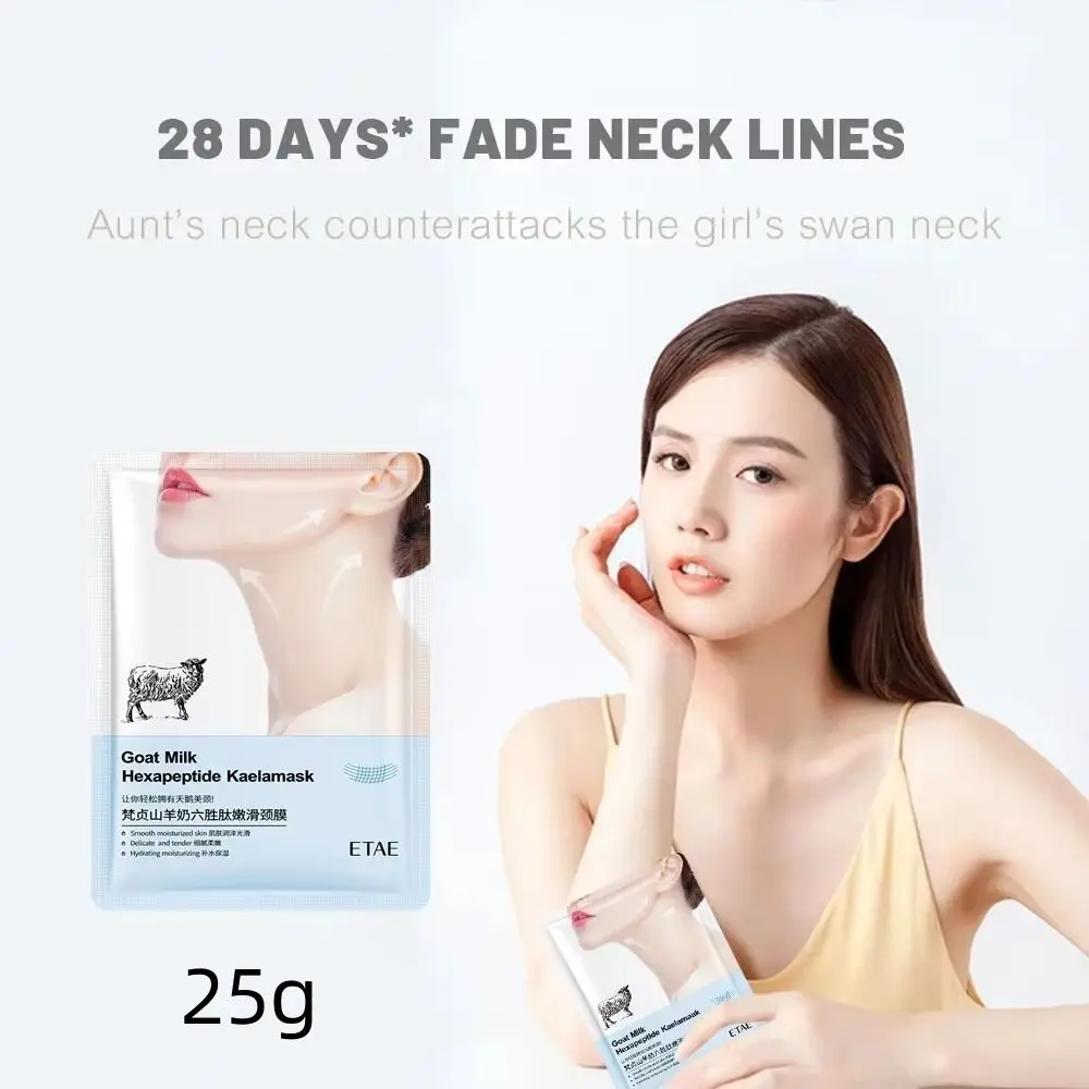 Belleza hidratante leche de cabra seis péptidos máscara de cuello reafirmante levantamiento de cuello reafirmante levantamiento de cuello máscara de colágeno hidratación profunda