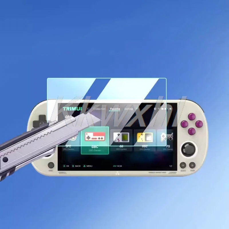 2-4 قطعة 9H HD الزجاج المقسى ل Trimui الذكية برو 4.96 "الريترو لعبة وحدة التحكم على TrimuiSmartPro SmartPro واقي للشاشة غطاء الفيلم