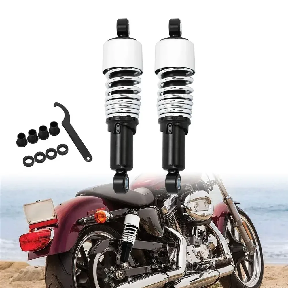 TCYATO Universal 10.5 Inch 267mm Adjustable Rear Shock Absorbers for Motorcycle Steel Suspension Replacement Lowering Kit