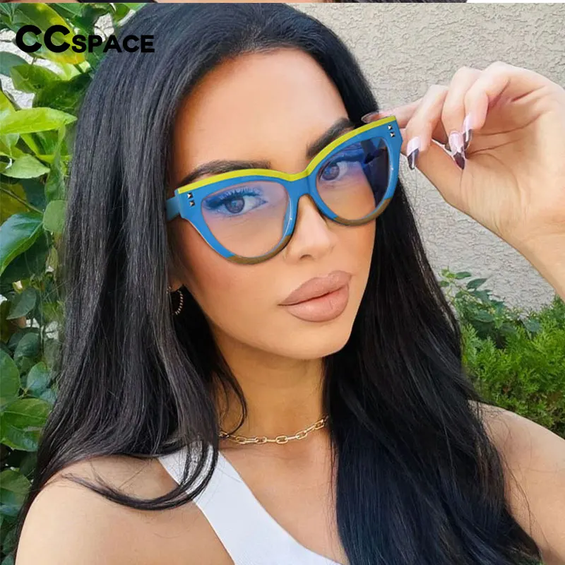R55337 nowe duże oprawki okulary kocie oko marka projektant moda retro kobiece plastikowe oprawki klasyczne okulary do czytania Uv400 — zdjęcie 4