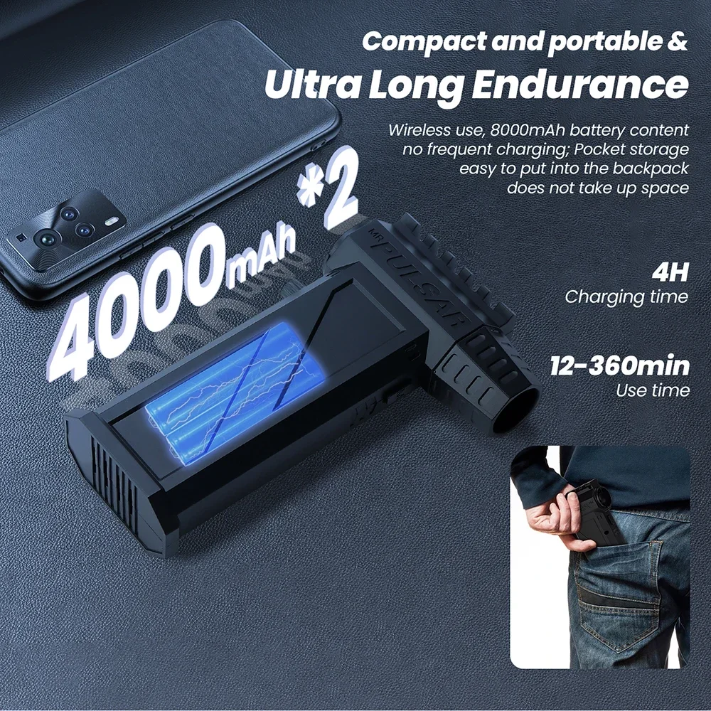 Турбовентилятор X3, оригинальный перезаряжаемый вентилятор, 130000 об/мин, 52 м/с, бесщеточный воздуходувка, турбореактивный вентилятор, портативный пылесборник, электрическая сушилка