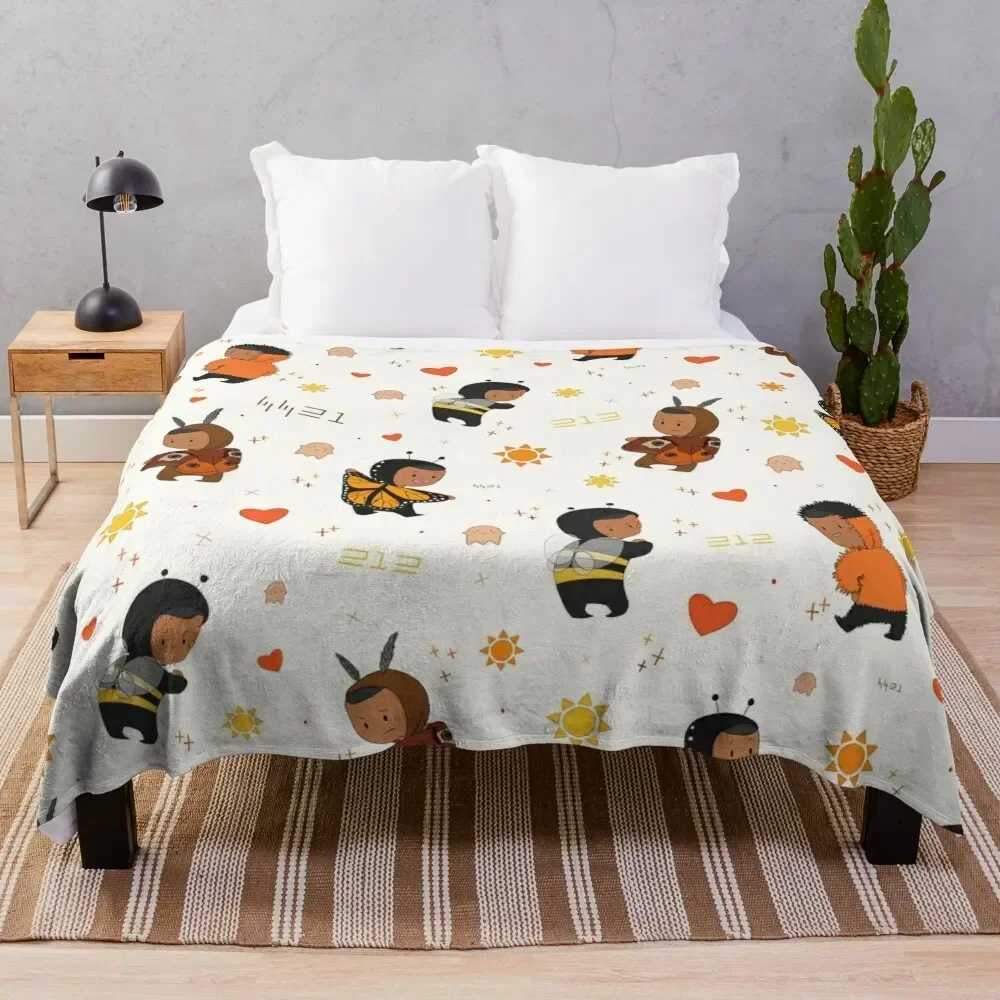 Bug Battalion Scatter Print Throw Blanket Blankets Sofas Of Decoration Multi-Purpose Decorative Sofa manga Blankets