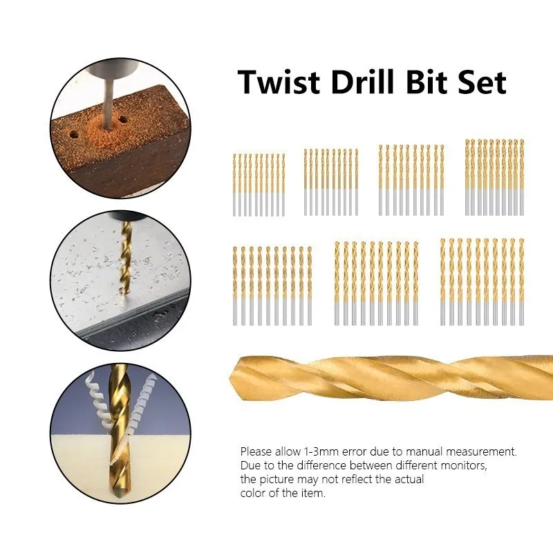 CMCP 1-10.5mm Titanium Coated HSS Metal Drills Electric Twist Drill Bit HSS Gun Drilling For Metal Woodworking Tools Hole Cutter