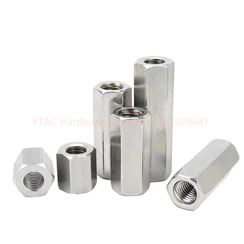 YJT13002 M2 M2.5 M3 M4 M5 M6 304 Stainless Steel Hex Standoff Spacer Long Rod Coupling Hex Nut Bolt