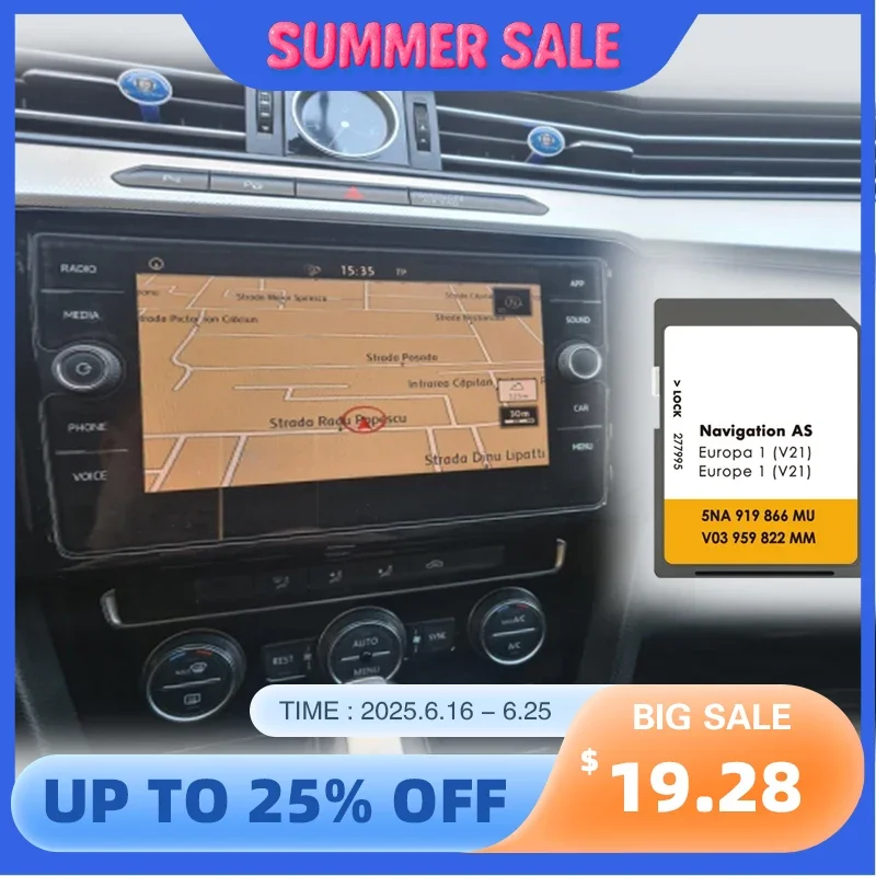 

Для VW Passat B8 (3G) из 2014 года Sat Nav 32 ГБ Карта Навигации Испания Великобритания ЕС Польша Автомобильная SD-карта