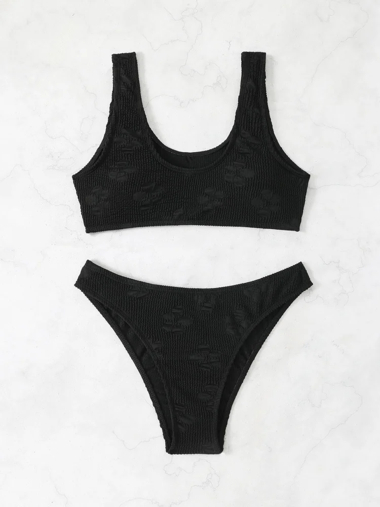 ビキニ女性水着 2025 新黒バンドービキニセットセクシーなハイウエスト水着夏ツーピースビーチウェア水着女性