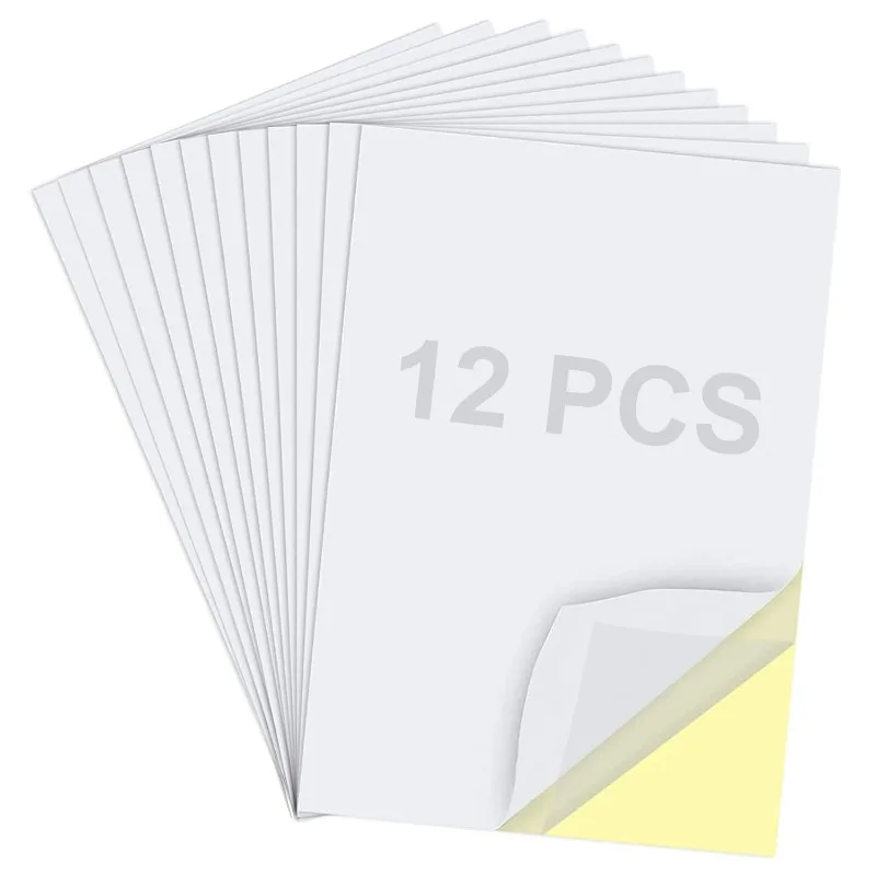 

12Pcs Clear Double Sided Adhesive Tape Sheets for Crafts Home Decorative Tape A4 Size Super Strong Adhesive Tape Sheets