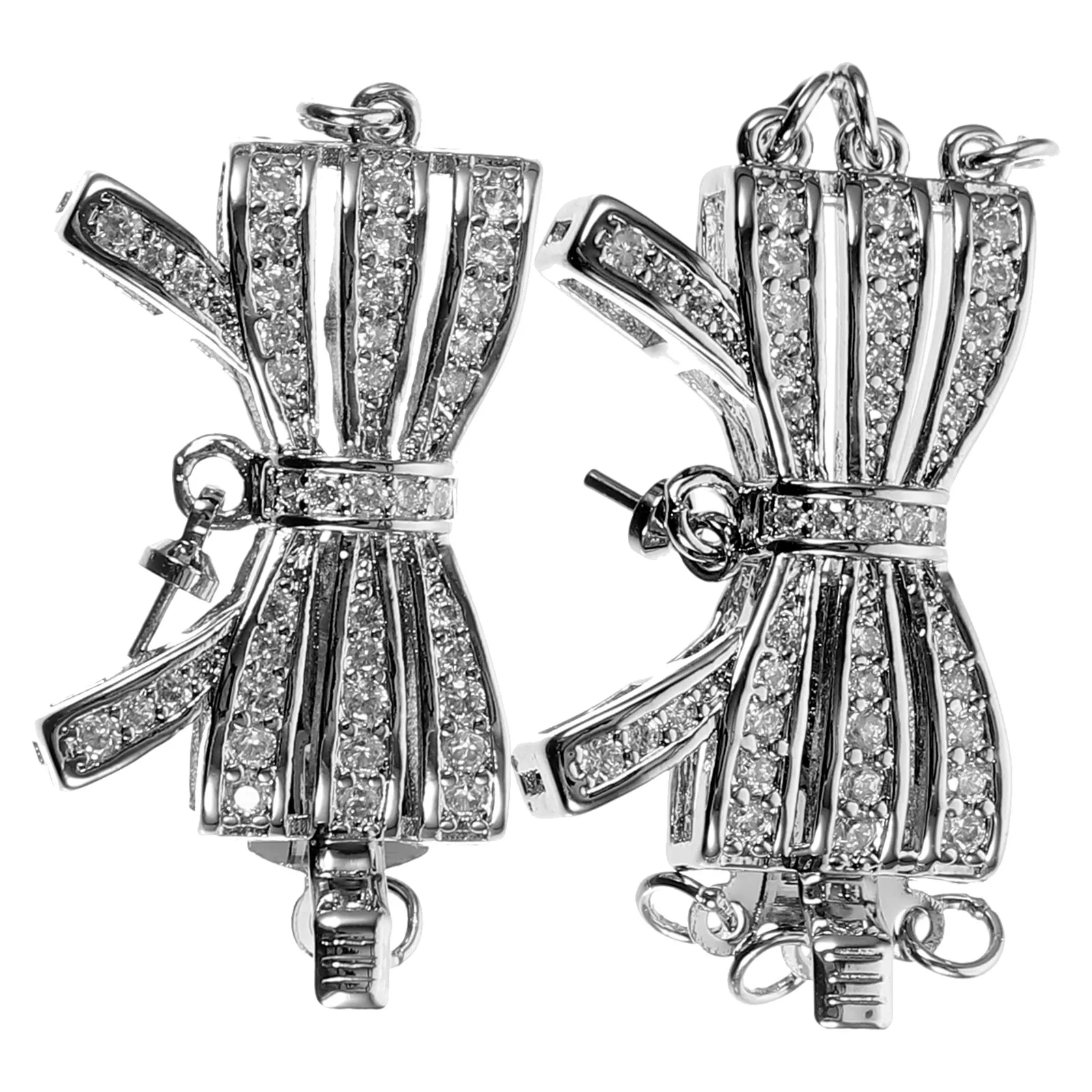 

2pcs Layering Necklace Clasps Multi-strand Separator Connectors Bracelet Accessories Alloy Durable Jewelry Making