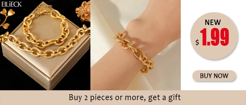 EILIECK 316L Edelstahl Hochwertiges Handgefertigtes Kettenhalsketten-Armband-Set Geschenk für Frauen Neue Mode Wasserdichter Schmuck – Detail 4