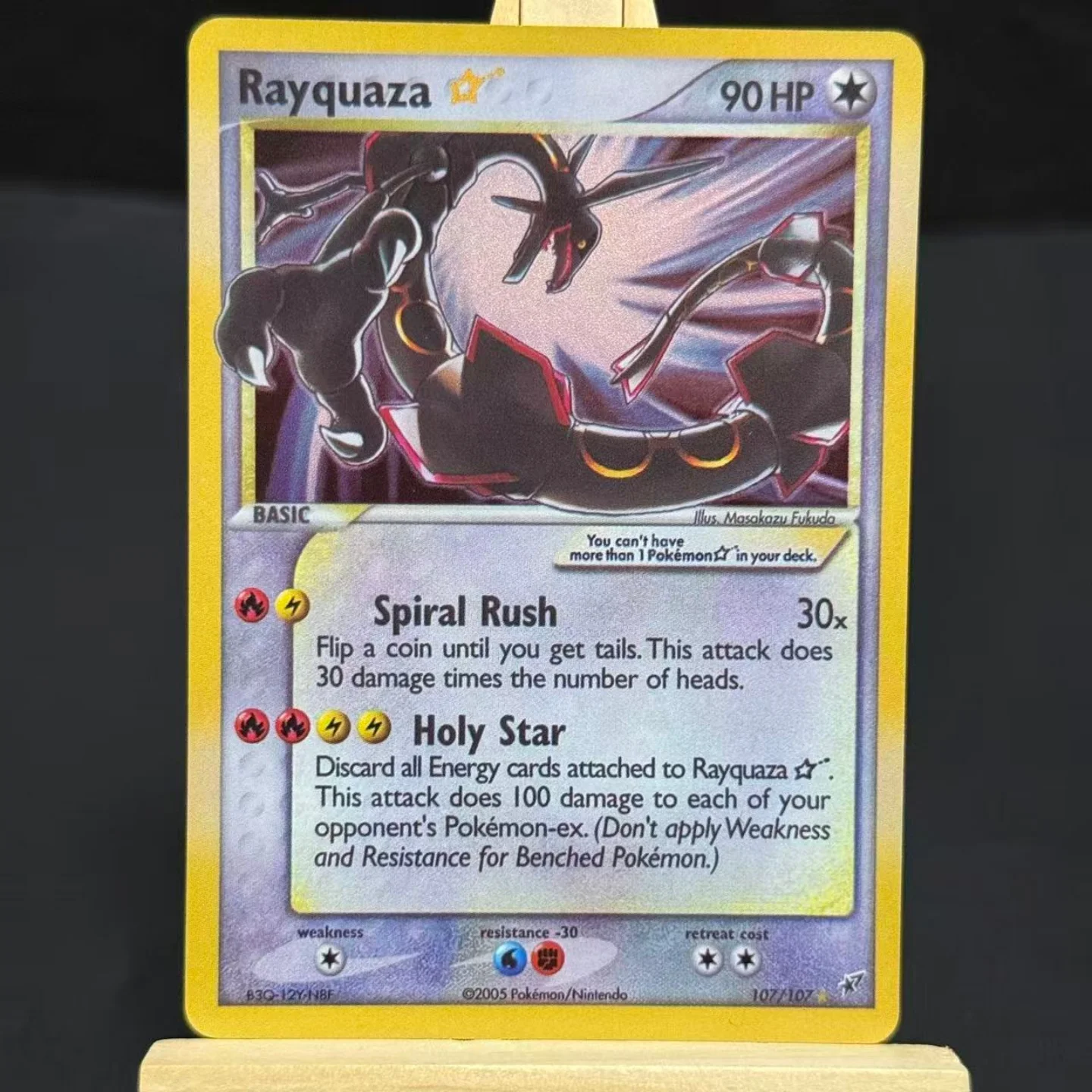 TCG Englisch Deoxys DX # 107 Rayquaza Star Sammelkarte DX 107/107 Folienkarte Proxy