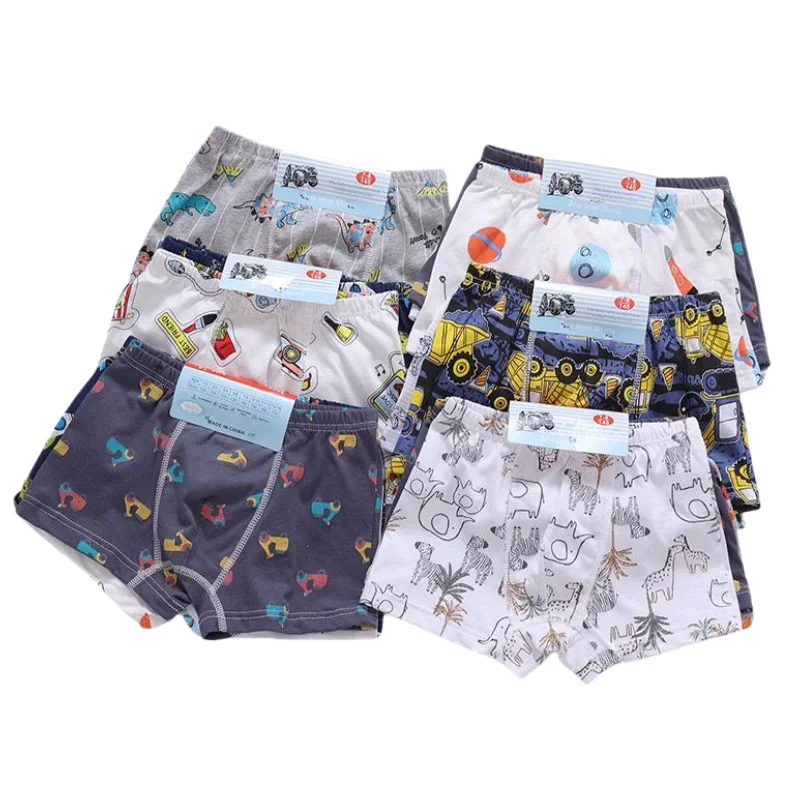 6Pc Children Underwear Boys Cotton Boxer Shorts Children Panties Boy Underwear Toddler Underpants