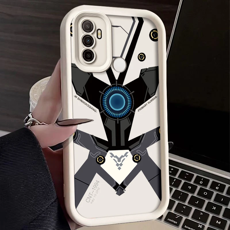 Mechanical Armor Painted Phone Case For Oppo A11S A32 A33 A53 A53S Silicone Anti Drop Soft Cover Funda