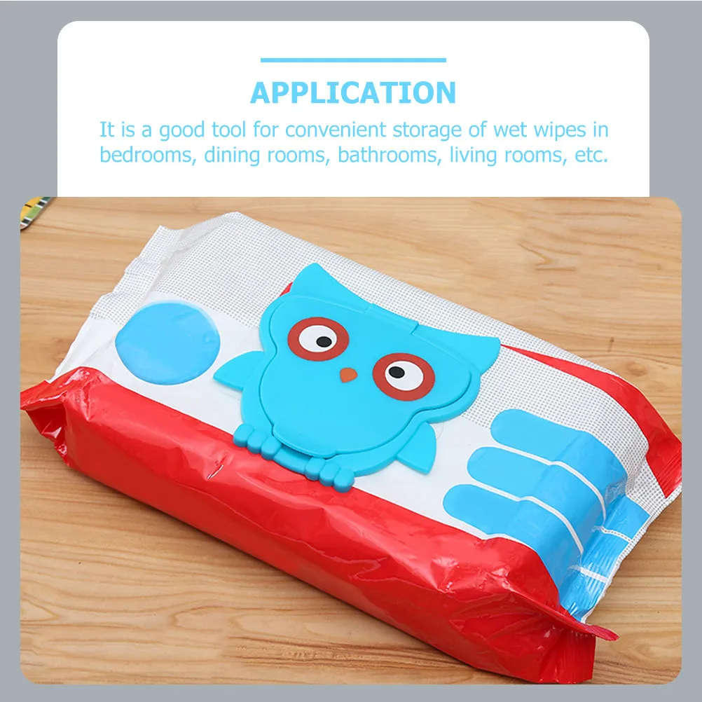 

2Pcs Tissue Protect Lid Dustproof Wet Wipe Covers Reusable Cartoon Design Ideal for Home Car Office Travel Compact Storage