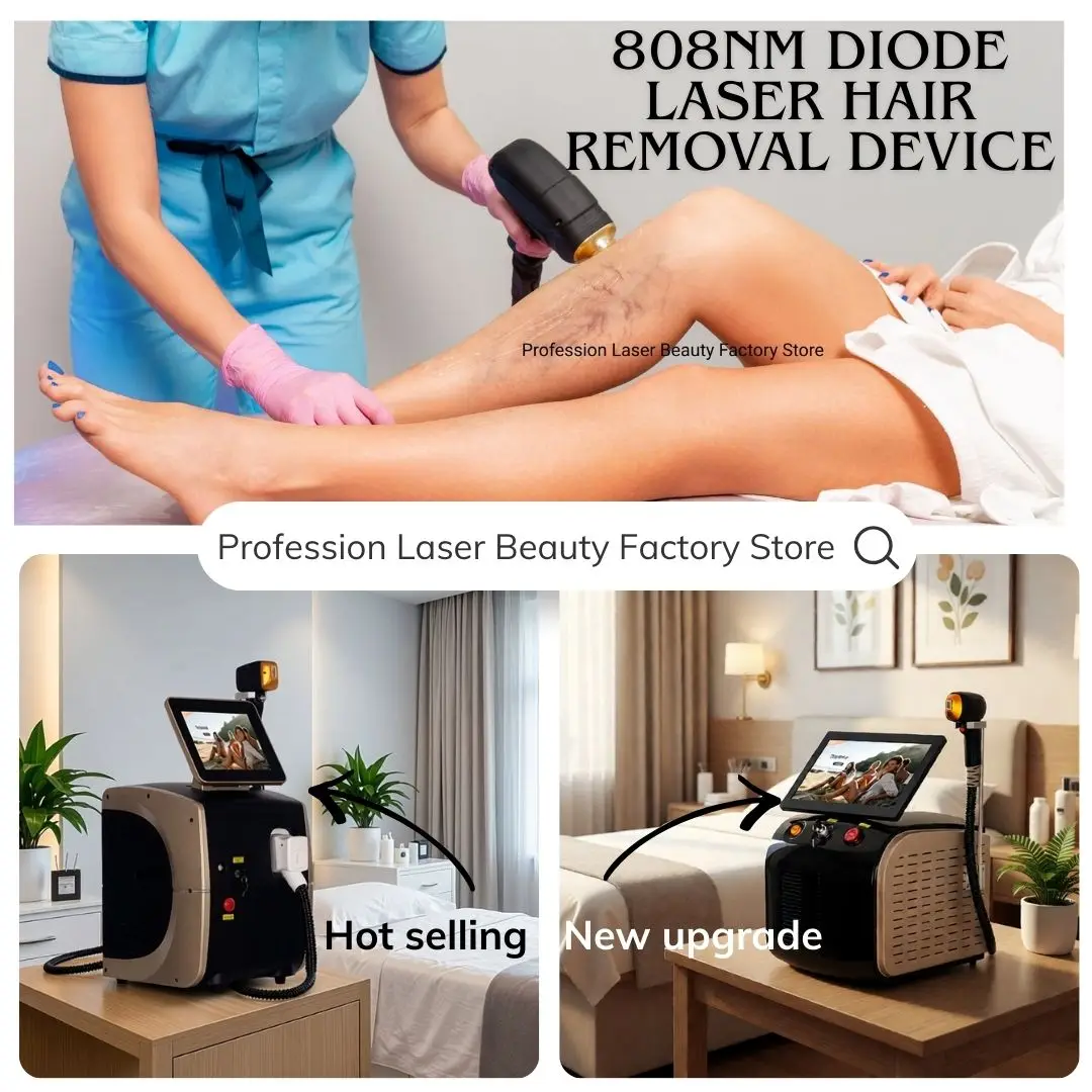 

HOT Diode Laser Hair Removal Machine Ice Cooling 3 Wavelength Professional For Beauty Salon Clinic Permanent Hair Reduction