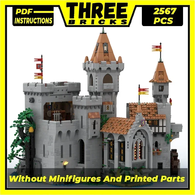 

Moc Building Bricks Military Fortress Model Lion Knight's Tower Technology Modular Blocks Gifts Christmas Toys DIY Sets Assembly