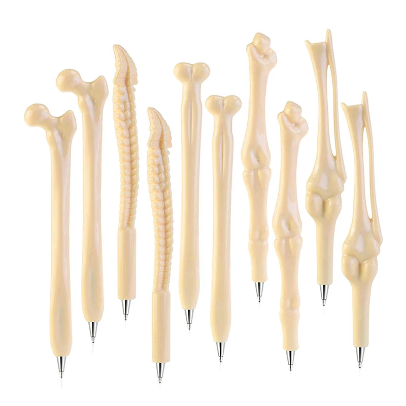 

10Pcs Bone Shape Design Ballpoint Pens Novelty Funny Pen Gifts for Kids Teens Students Doctor Nurse