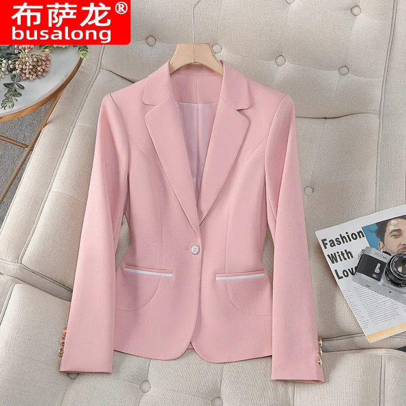 

2025Новый стильный модный костюм, повседневный женский профессиональный пиджак с длинными рукавами, официальная куртка, рабочая одежда8507