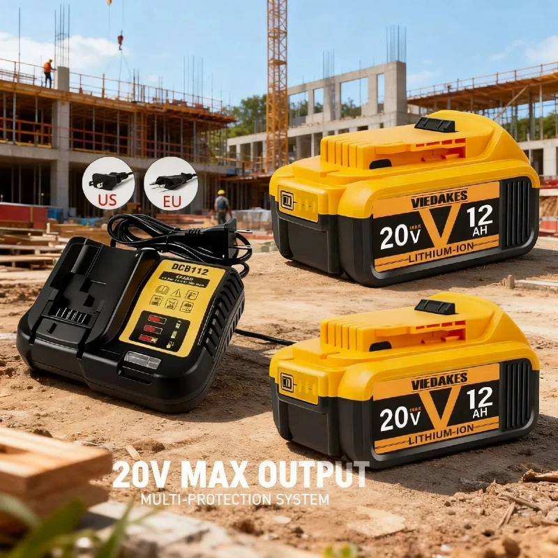 

✈2025 New 12000mAh 20V Original for Dewalt Power Tool Battery DCB206 20V 12.0Ah Battery ✔DCB206 20V Battery DCB205 DCB200