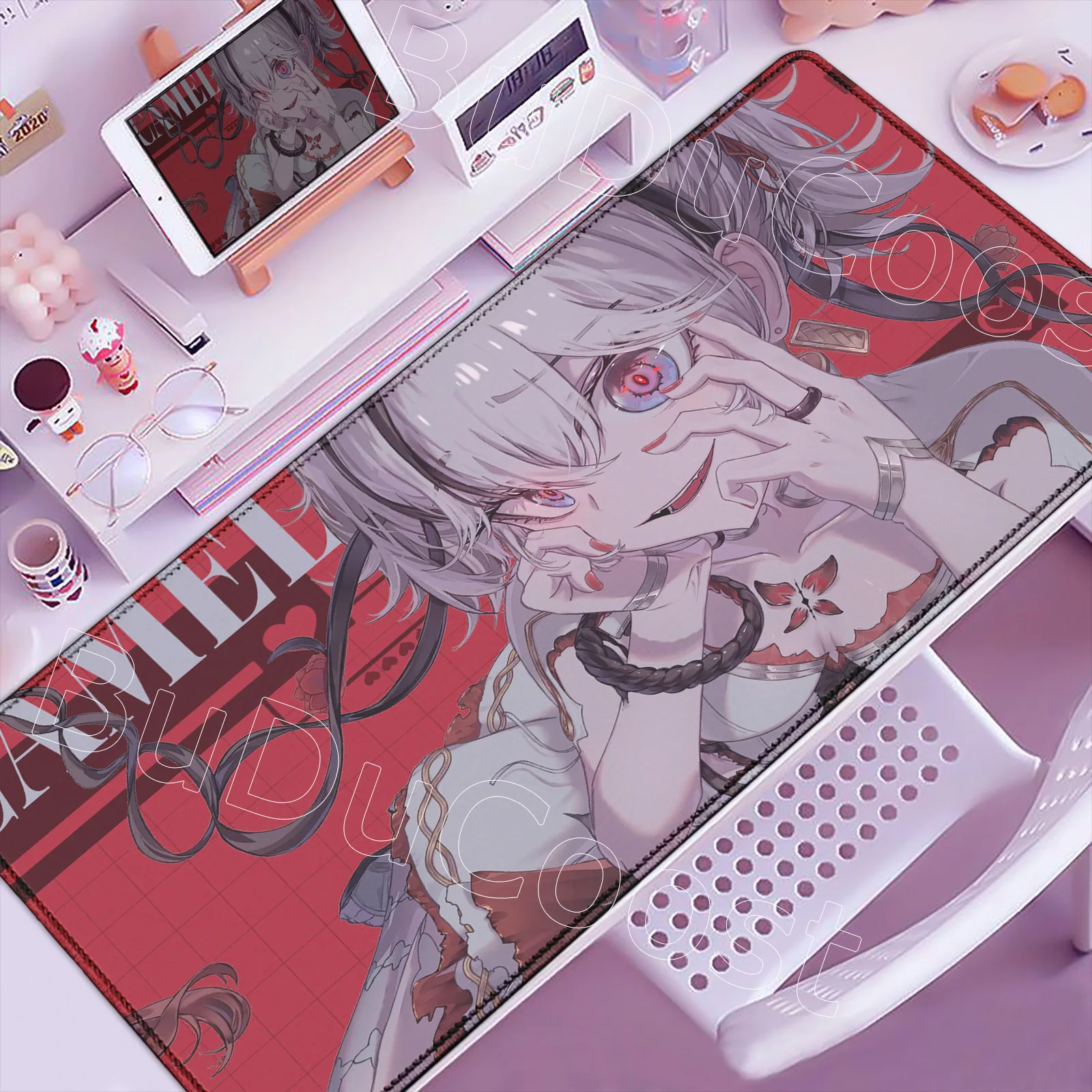 New Pretty Wallpaper Wuthering Waves Camellya Mousepad Kawaii Anime Girl Non-Slip Desk Mat Keyboard Mouse Pad Rubber Game Carpet